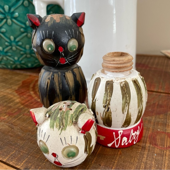 Vintage Napco Kitschy Kitty Salt & Pepper Shakers🐈‍⬛❤️ - Picture 6 of 14
